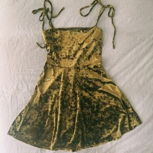 Crushed Velvet Skater Dress
